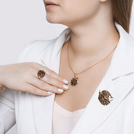 Подвеска SOKOLOV - Серебро 925, Раухтопаз (арт. 92030456)