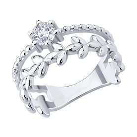 Кольцо SOKOLOV - Серебро 925, Фианит (арт. 94014248-91)