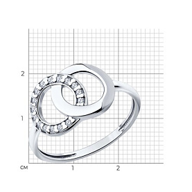 Кольцо SOKOLOV - Серебро 925, Фианит (арт. 94013833)