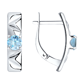 Серьги Diamant - Серебро 925, Топаз (арт. 94-320-00793-1)