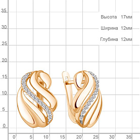 Серьги Аквамарин - Серебро 925, Фианит (арт. 401023А.6)