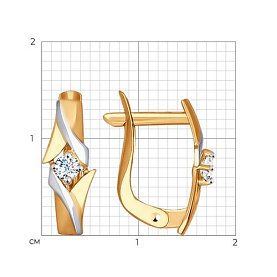 Серьги SOKOLOV - Золото 375, Фианит (арт. 027311-4)