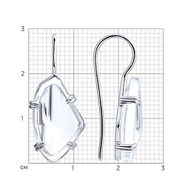 Серьги Diamant - Серебро 925, Кристалл (арт. 94-120-02400-1)