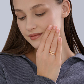 Кольцо Diamant - Золото 585, Фианит (арт. 51-110-00363-1)