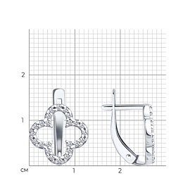 Серьги SOKOLOV - Серебро 925, Фианит (арт. 94027122)
