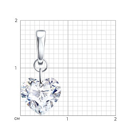 Подвеска Diamant - Серебро 925, Фианит (арт. 94-130-00265-2)
