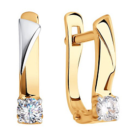 Серьги SOKOLOV - Золото 585, Фианит (арт. 028146)