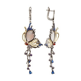 Серьги Мастер Клио - Серебро 925, Перламутр, Фианит (арт. 38С133162)