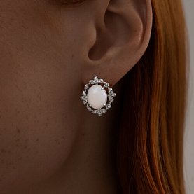 Серьги SOKOLOV - Серебро 925, Опалит, Фианит (арт. 83020316)