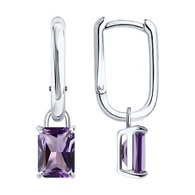 Серьги SOKOLOV - Серебро 925, Аметист (арт. 92023255)