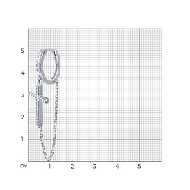 Серьга SOKOLOV - Серебро 925, Фианит (арт. 94170386)