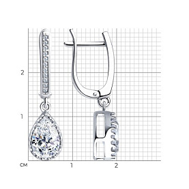 Серьги SOKOLOV - Серебро 925, Фианит (арт. 94025879)