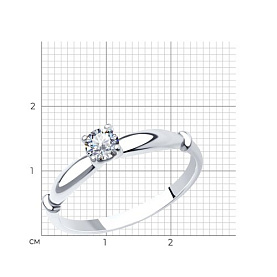 Кольцо SOKOLOV - Серебро 925, Фианит (арт. 94013735)