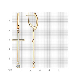 Серьги SOKOLOV - Серебро 925, Фианит, Эмаль (арт. 93020954)