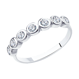Кольцо SOKOLOV - Серебро 925, Фианит (арт. 94012500)