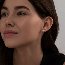 Серьги SOKOLOV - Серебро 925, Фианит (арт. 94021823)