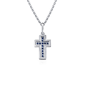 Подвеска Platinum Lab. - Платина 950, Сапфир (арт. ПП-042С-01)