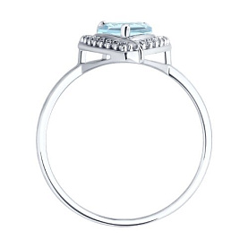 Кольцо SOKOLOV - Серебро 925, Топаз, Фианит (арт. 92014625)