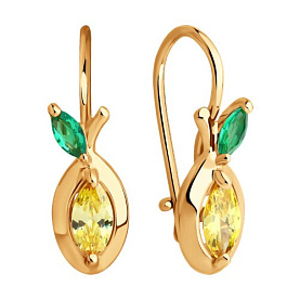 Серьги Diamant - Золото 585, Фианит (арт. 51-120-02857-1)