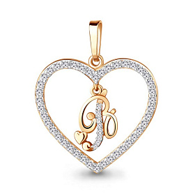 Подвеска Аквамарин - Серебро 925, Фианит (арт. 24684А.6)