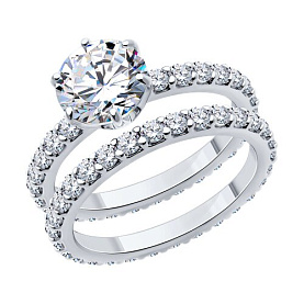 Кольцо SOKOLOV - Серебро 925, Swarovski (арт. 89010137)