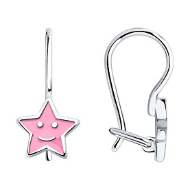 Серьги Diamant - Серебро 925, Эмаль (арт. 94-120-02124-1)