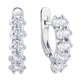 Серьги Diamant - Серебро 925, Фианит (арт. 94-120-00067-1)