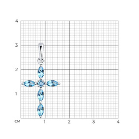 Подвеска Diamant - Золото 585, Топаз (арт. 52-330-02045-1)