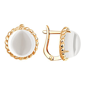 Серьги KRASNOE - Серебро 925, Горный хрусталь (арт. 2320525089)