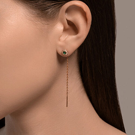 Серьги SOKOLOV - Серебро 925, Фианит (арт. 93022429)