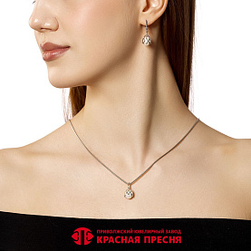 Подвеска Красная пресня - Серебро 925, Жемчуг синтетический (арт. 53617550Д)