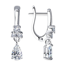 Серьги SOKOLOV - Серебро 925, Фианит (арт. 94021493)