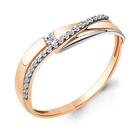 Кольцо Аквамарин - Золото 375, Фианит (арт. 64371А.8)