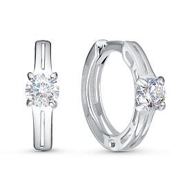 Серьги Иллада - Серебро 925, Фианит (арт. с122400)