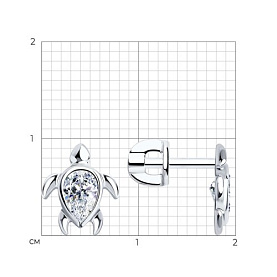 Серьги SOKOLOV - Серебро 925, Фианит (арт. 94025721)