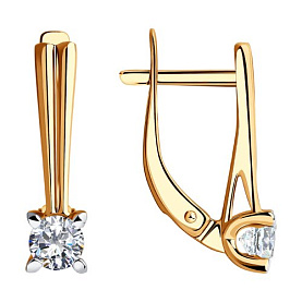Серьги Diamant - Золото 585, Фианит (арт. 51-120-00782-1)