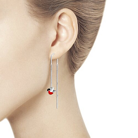 Серьги SOKOLOV - Серебро 925, Эмаль (арт. 94021855)