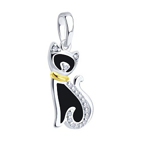 Подвеска Diamant - Серебро 925, Фианит, Эмаль (арт. 94-130-02260-1)