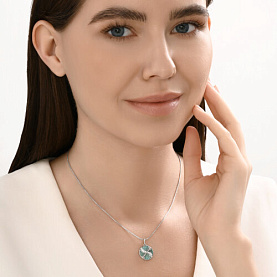 Подвеска Diamant - Серебро 925, Фианит, Эмаль (арт. 94-130-02358-1)