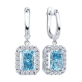 Серьги SOKOLOV - Серебро 925, Фианит (арт. 94027592)