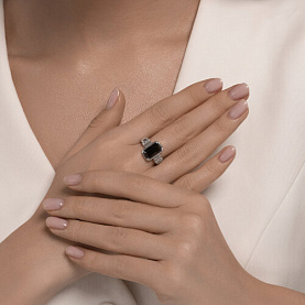 Кольцо Diamant - Серебро 925, Агат, Фианит (арт. 94-310-02084-1)