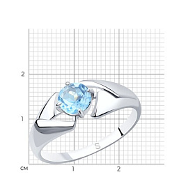 Кольцо SOKOLOV - Серебро 925, Топаз (арт. 92011602)
