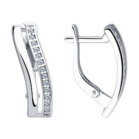 Серьги SOKOLOV - Серебро 925, Фианит (арт. 94023463)