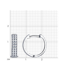 Серьги SOKOLOV - Серебро 925, Фианит (арт. 94025840)