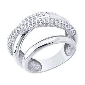 Кольцо SOKOLOV - Серебро 925, Фианит (арт. 94014452)