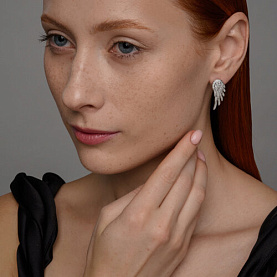 Серьги SOKOLOV - Серебро 925, Фианит (арт. 94025807)