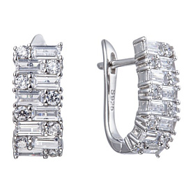 Серьги Мастер Клио - Серебро 925, Фианит (арт. 22С150113)