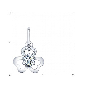 Подвеска SOKOLOV - Серебро 925, Фианит (арт. 94031343)