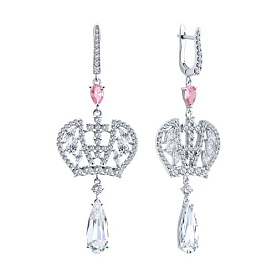 Серьги SOKOLOV - Серебро 925, Фианит (арт. 94026770)