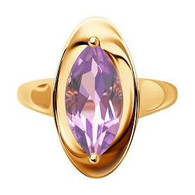 Кольцо SOKOLOV - Золото 585, Аметист (арт. 715531)